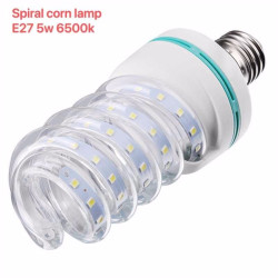 Λάμπα LED - Spiral Corn - E27 - 5W - 6500K - 356908