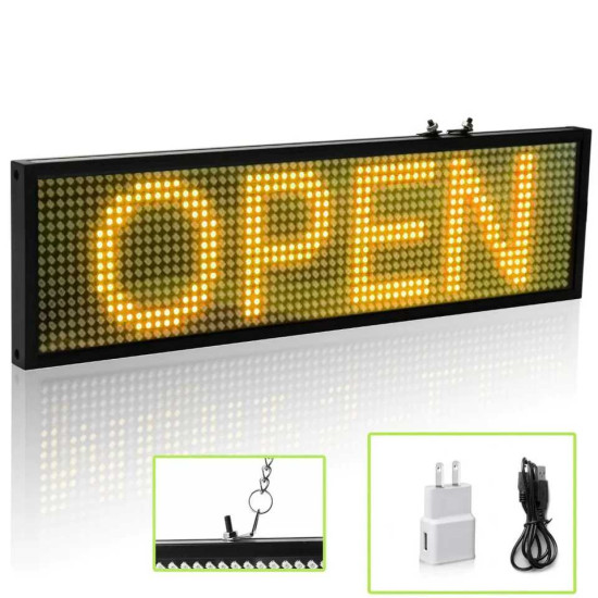 Πινακίδα LED – Μονής όψης – Κόκκινη – 103cm×23cm - IP67