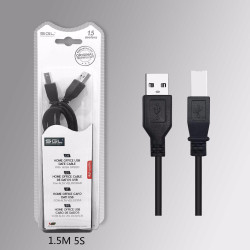 Καλώδιο περιφερειακών USB 2.0-USB-B - 1.5m - 5S - 197549