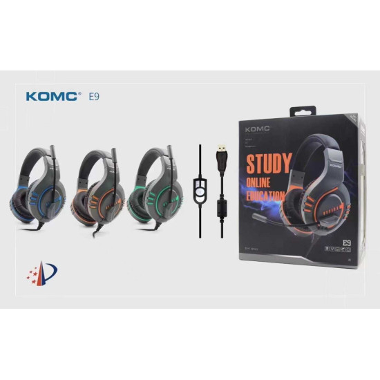 Ενσύρματα ακουστικά Gaming - E9 - KOMC - 302971 - Blue