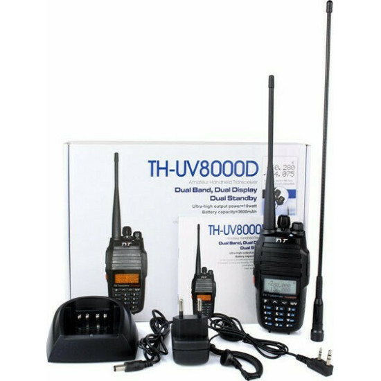 Φορητός πομποδέκτης - UHF/VHF – 10W – UV-8000D – TYT - 480002