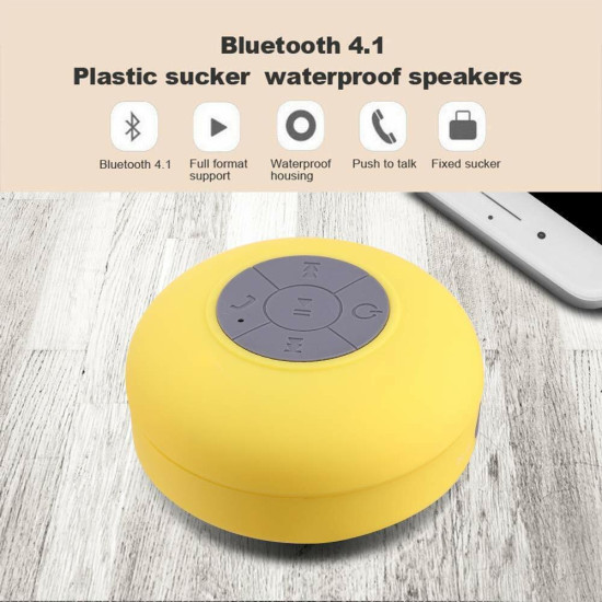 Ασύρματο ηχείο Bluetooth - BTS -06 - Αδιάβροχο - 883785 - Yellow