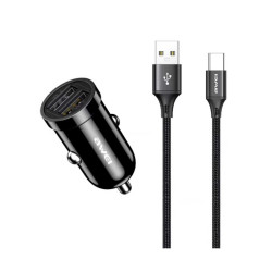 Φορτιστής αναπτήρα αυτοκινήτου με 2 θύρες USB - Quick Charger - C826 - AWEI - 888445