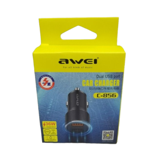 Φορτιστής αναπτήρα αυτοκινήτου - Quick Charger - C-856 - AWEI - 006521