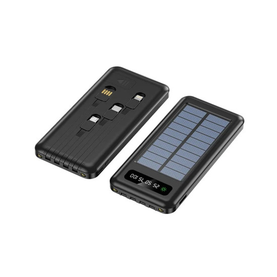 Powerbank με ηλιακό πάνελ - 4in1 - 10.000mah - YM519 - 810392 - Black