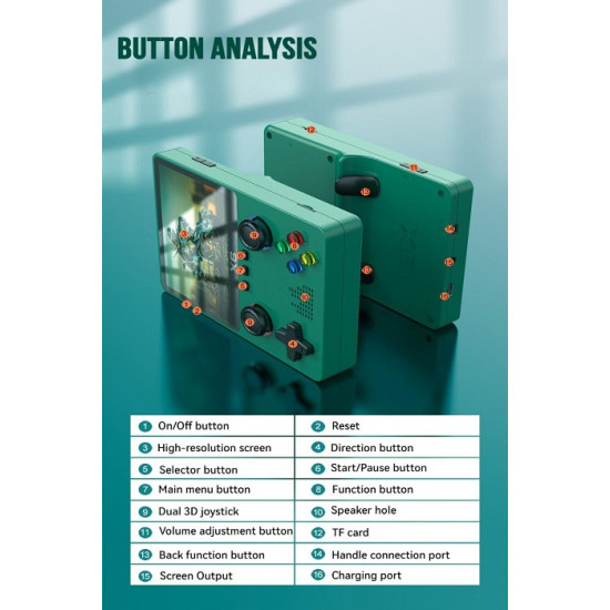 Φορητή κονσόλα παιχνιδιών - X6 - 810439 - Green