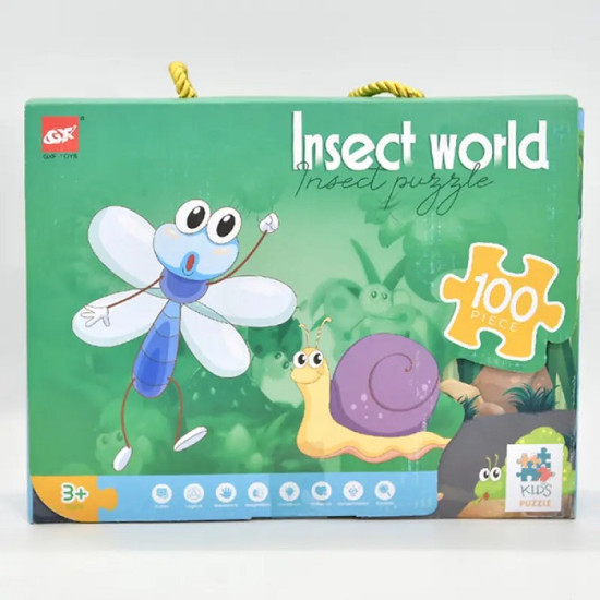 Παιδικό puzzle 100 κομματιών - Insect World - 61004 - 310442