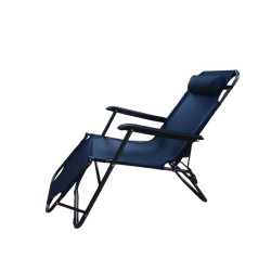 Πτυσσόμενη καρέκλα - ξαπλώστρα παραλίας - 1236 - 270942 - Blue