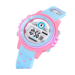 Παιδικό ψηφιακό ρολόι χειρός – Skmei - 2266 - Blue/Pink