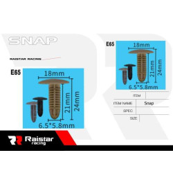 Σετ συνδετήρες αυτοκινήτου - 20pcs - R-F16101-25 - 180872