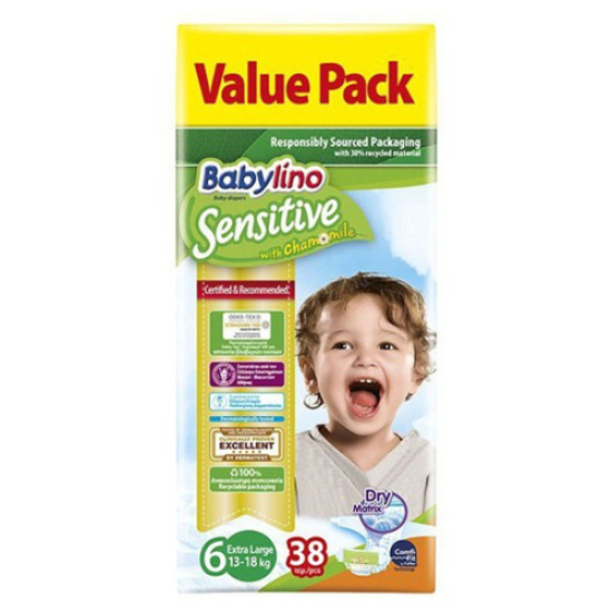 BABYLINO ΠΑΝΑ VALUE SENSITIVE No 6 (13-18kg) - (38τεμ.)